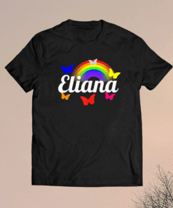 Eliana Name Introduction Kidcore Rainbow Hello Kindergarten Shirt