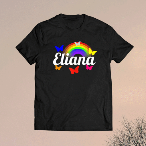 Eliana Name Introduction Kidcore Rainbow Hello Kindergarten Shirt