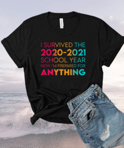 End Of Year School Survivor Colorful 2020-2021 Teacher Funny Shirt