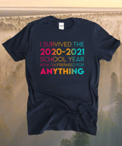 End Of Year School Survivor Colorful 2020-2021 Teacher Funny Shirt