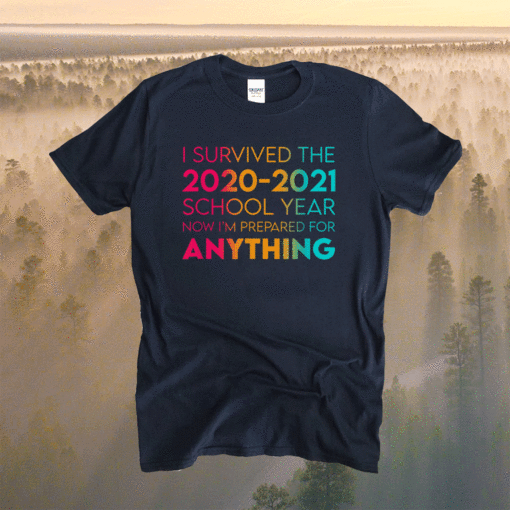 End Of Year School Survivor Colorful 2020-2021 Teacher Funny Shirt