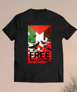 Free Gaza Palestine Flag Arabic Shirt