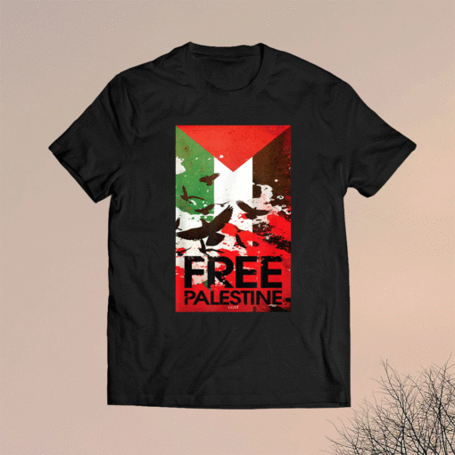 Free Gaza Palestine Flag Arabic Shirt