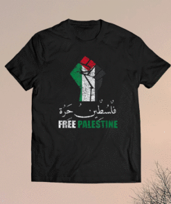 Free Palestine Arabic support Palestine and Gaza Jerusalem Shirt