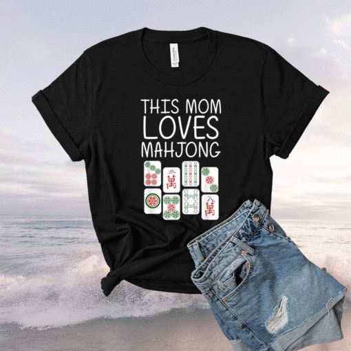 Funny Mahjong Mother Tile Game Lover Players Shirt