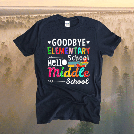 Hello Middle School Graduation Elementary School Shirt