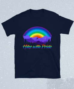 Hike With Pride Rainbow Sunset Shirt