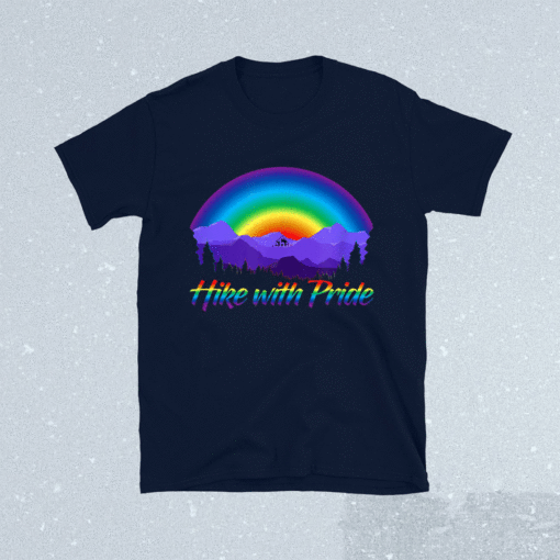 Hike With Pride Rainbow Sunset Shirt