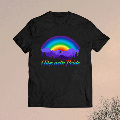 Hike With Pride Rainbow Sunset Shirt