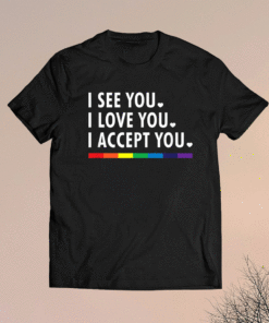 I See I Love You I Accept You LGBTQ Ally Gay Pride Shirt