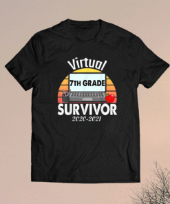 I Survived Virtual School 7th Grade Survivor 2020-2021 Shirt