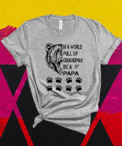 In A World Full Of Grandpas Be A Papa Shirt