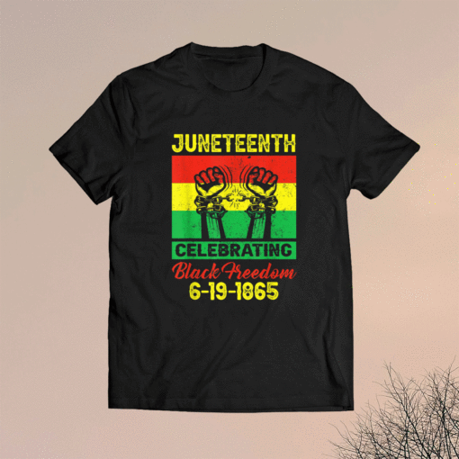 Juneteenth celebrating black freedom 1865 flag shirt