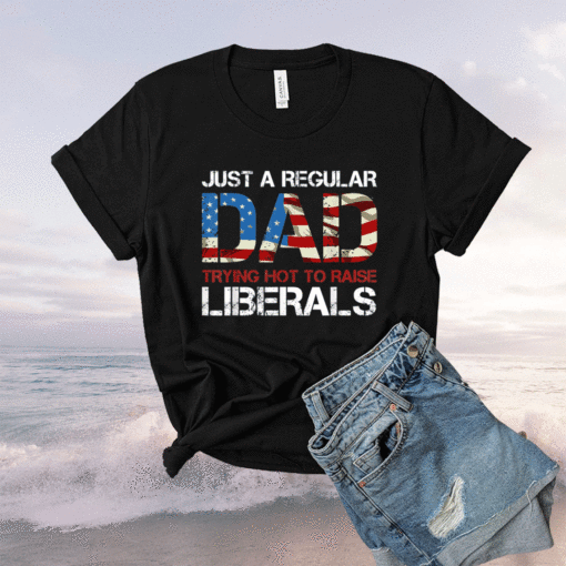 Just a Regular Dad Trying Not To Raise Liberals Shirt