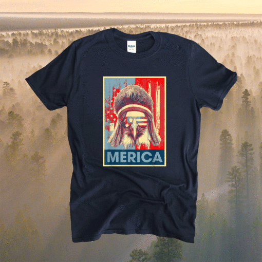 Merica Eagle Mullet 4th of July Vintage American US Flag Shirt