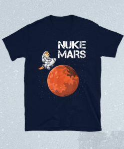 Nuke Mars Cool Dogecoin Funny Astronaut Crypto Currency Shirt