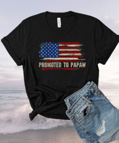 Promoted To Papaw American Flag Father's Day 2021 Shirt