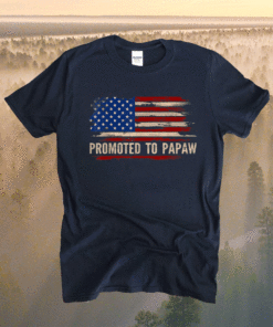 Promoted To Papaw American Flag Father's Day 2021 Shirt