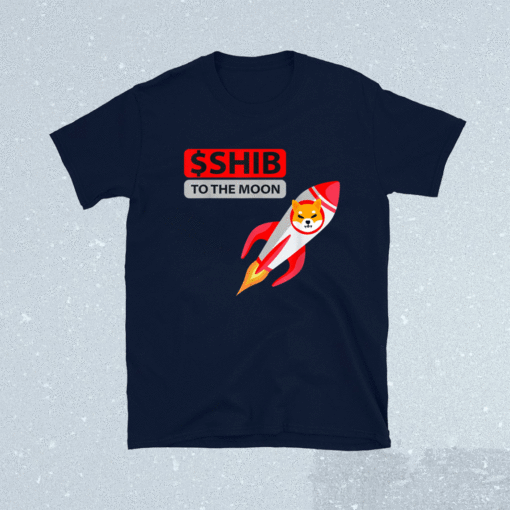 Rocket Shiba Coin Shirt $SHIB to the Moon Shiba Inu Crypto Shirt