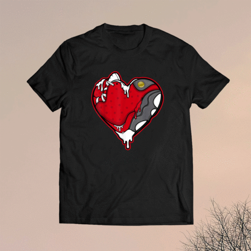 SNK Hear Graphic Tee to Match Jordan 13 Red Flint Shirt