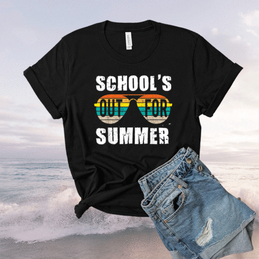 Schools Out For Summer Happy Last Day Of School Vintage Gift Shirt