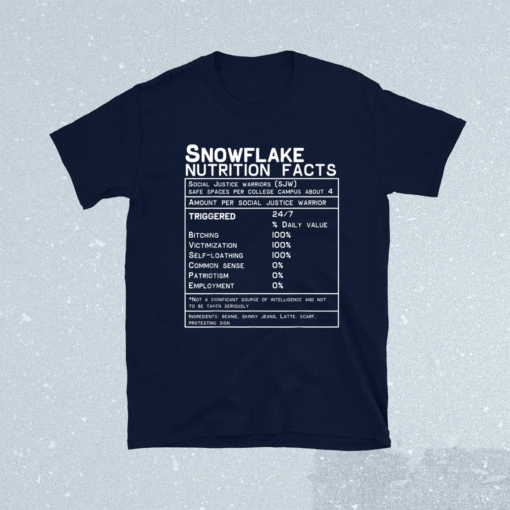 Snowflake Nutrition Facts Shirt