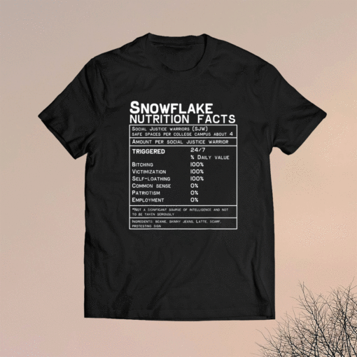 Snowflake Nutrition Facts Shirt