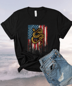 America Flag With Rattlesnake Shirt
