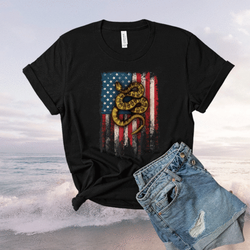 America Flag With Rattlesnake Shirt