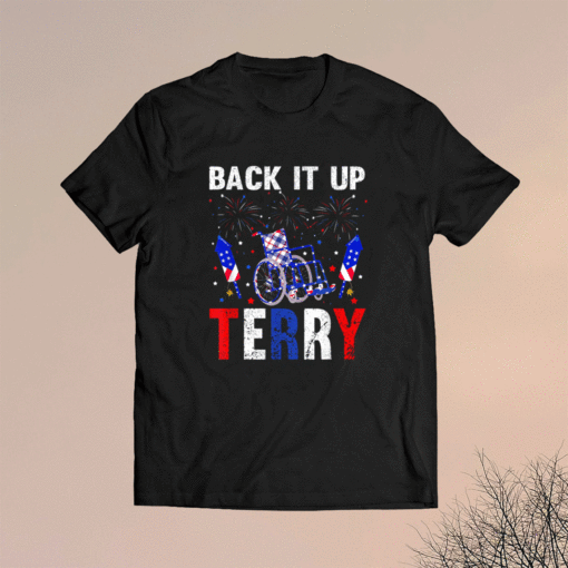 Back It Up Terry 4th Of July Firework American Flag Shirt