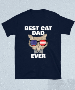 Best Cat Dad Fathers Day Daddy Papa Cat With Sunglasses Shirt