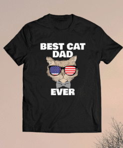 Best Cat Dad Fathers Day Daddy Papa Cat With Sunglasses Shirt