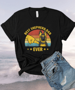 Best German Shepherd Dad Ever Vintage Puppy Lover Shirt