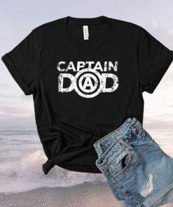 Distressed Father's Day Dad's Birthday Gift Captain Dad Shirt