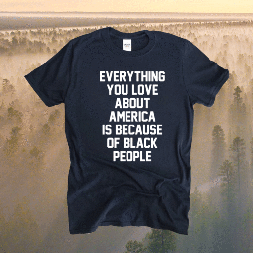 Everything you love about America is because of black people shirt