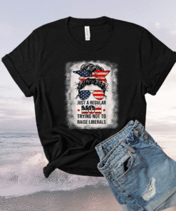 Fun Just A Regular Mom Trying Not To Raise Liberals Shirt