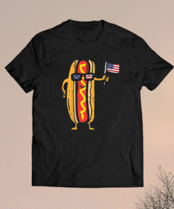 Hotdog Sunglasses American Flag USA Funny 4th Of July Fourth Shirt