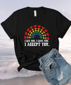 I see I love you I accept you LGBTQ Ally Gay Pride Shirt