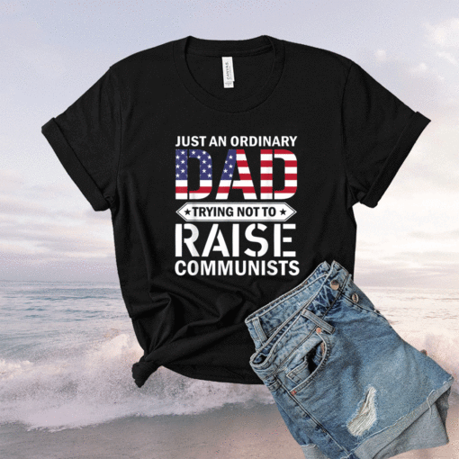 Just An Ordinary Dad Trying Not To Raise Communist Skull Dad Shirt