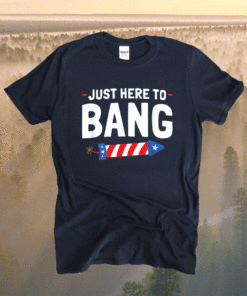 Just Here To Bang Shirt Funny Fourth Of July Shirt