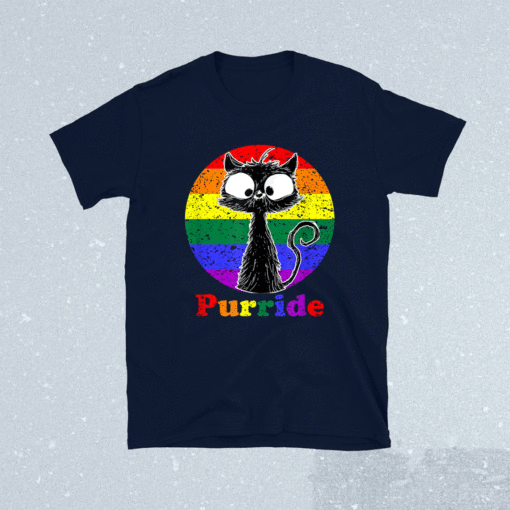 LGBT Cat Lovers Purride Flag Gay Pride Month LGBTQ Shirt