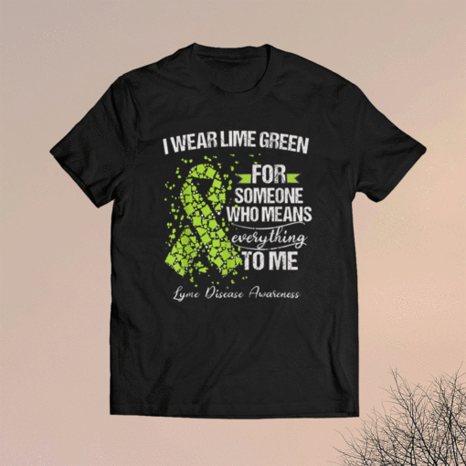 Lyme Disease Awareness Warrior Support Survivor I Wear Lime Shirt
