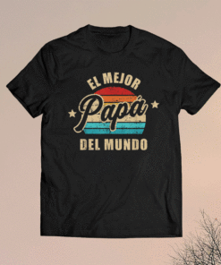 El mejor papá del mundo para dia del padre vintage retro Shirt