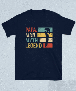 Mens Papa Man Myth Legend Vintage Dad Shirt