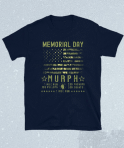 Murph Challenge Memorial Day 2021 Patriotic WOD Workout Camo Shirt