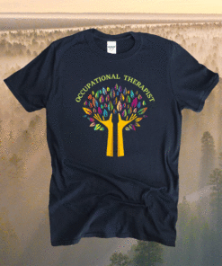 Occupational Therapist OT Therapy Special Needs Rainbow Tree Shirt