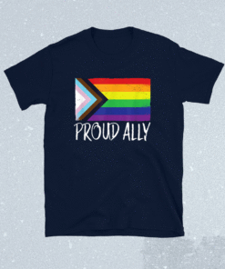 Proud Ally Pride Month LGBTQ Black Pride Flag Shirt