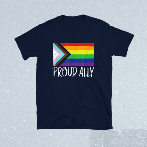 Proud Ally Pride Month LGBTQ Black Pride Flag Shirt