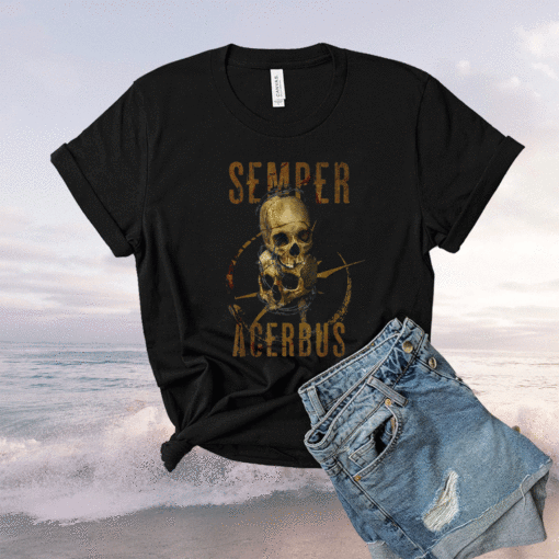 Semper Acerbus Twin Skulls Shirt