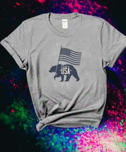 California Bear American Flag 4th of July Shirt